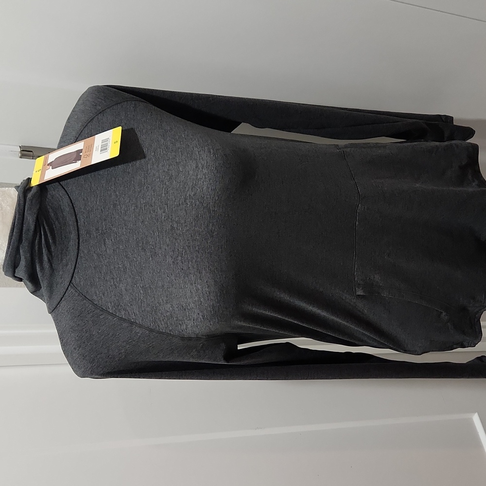NWT Eddie Bauer Funnel Neck Gray Top Active